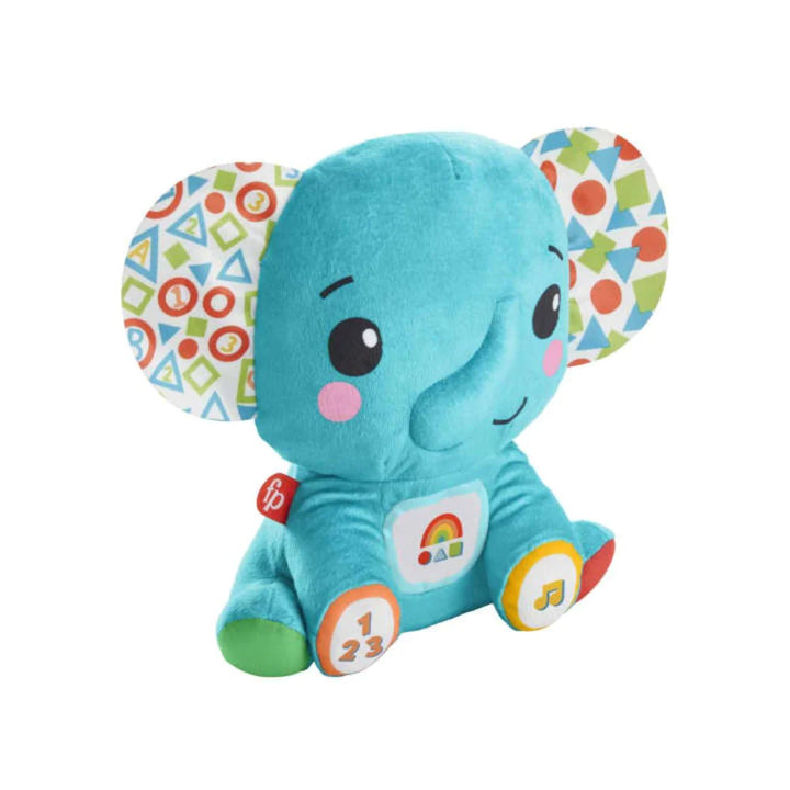 Original Fisher Price Lights & Learning Elephant Plush Toy