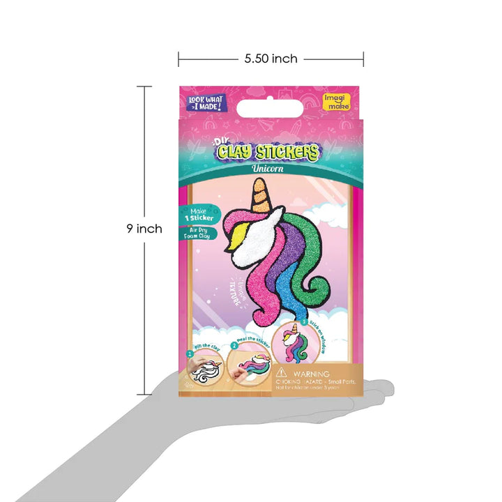 Clay Stickers - Unicorn (DIY Craft Kit)