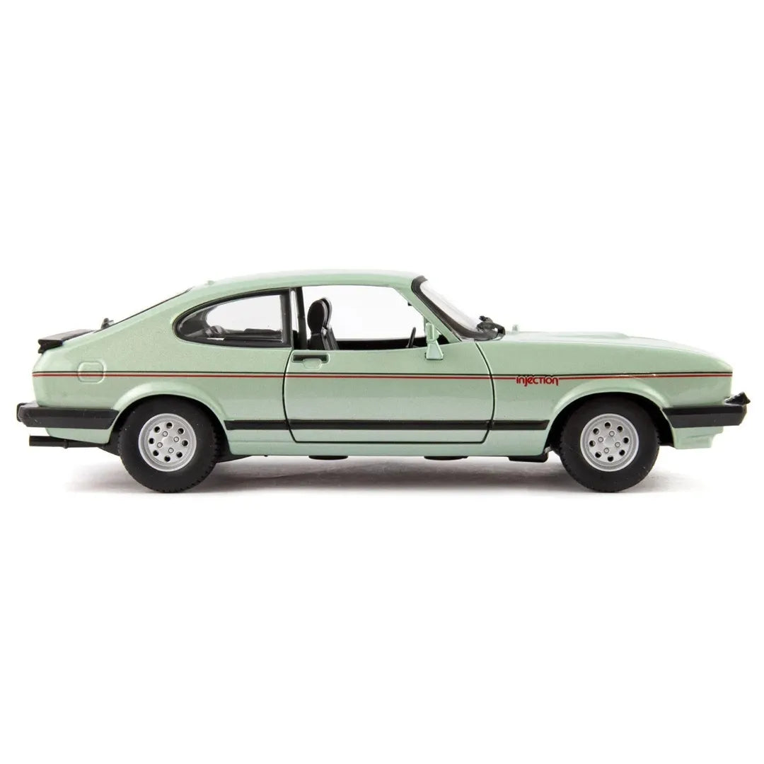 Bburago Original Ford Capri (1982) Licensed Diecast Car | 1:24 Scale Model | Green (14 Years Till Grown Ups)