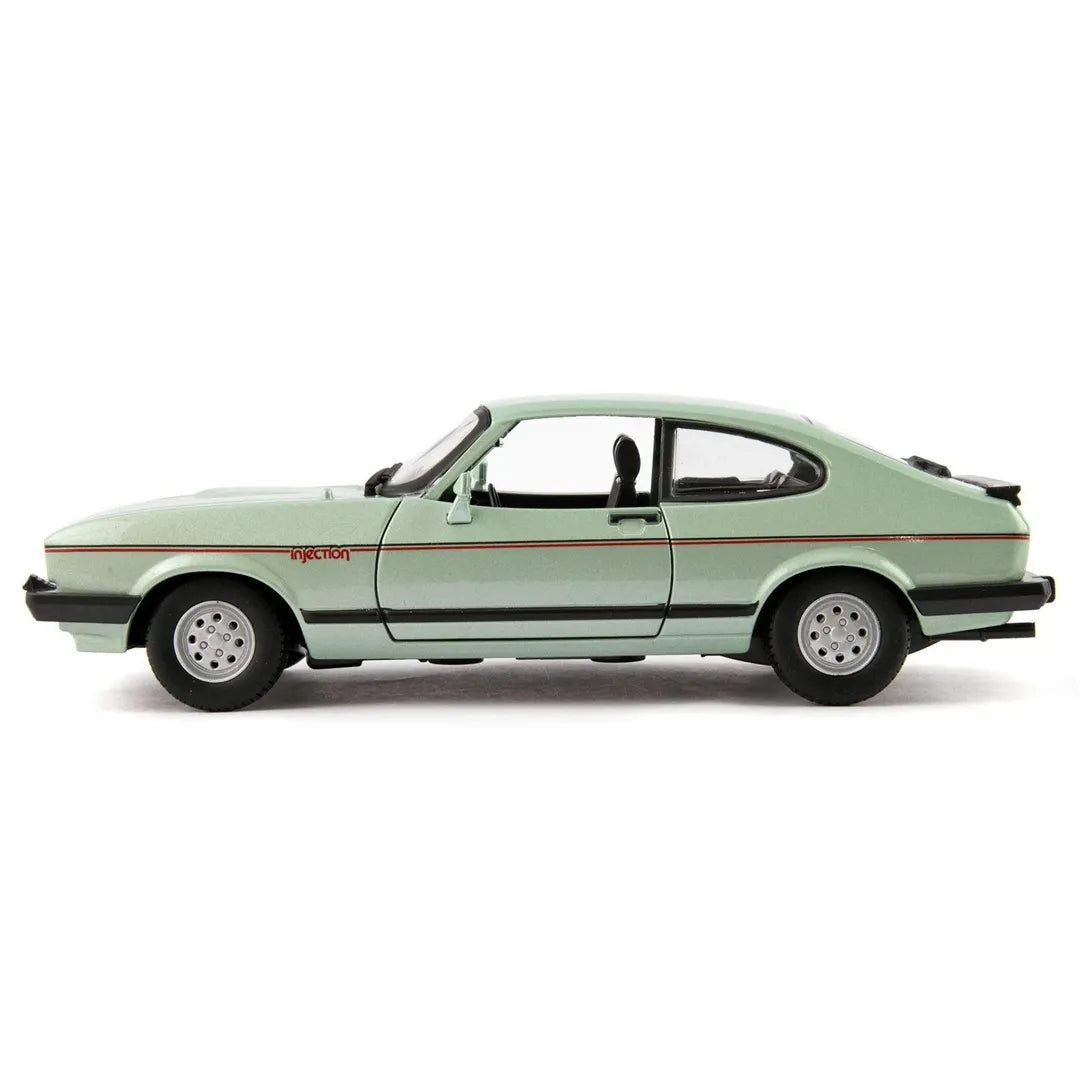 Bburago Original Ford Capri (1982) Licensed Diecast Car | 1:24 Scale Model | Green (14 Years Till Grown Ups)