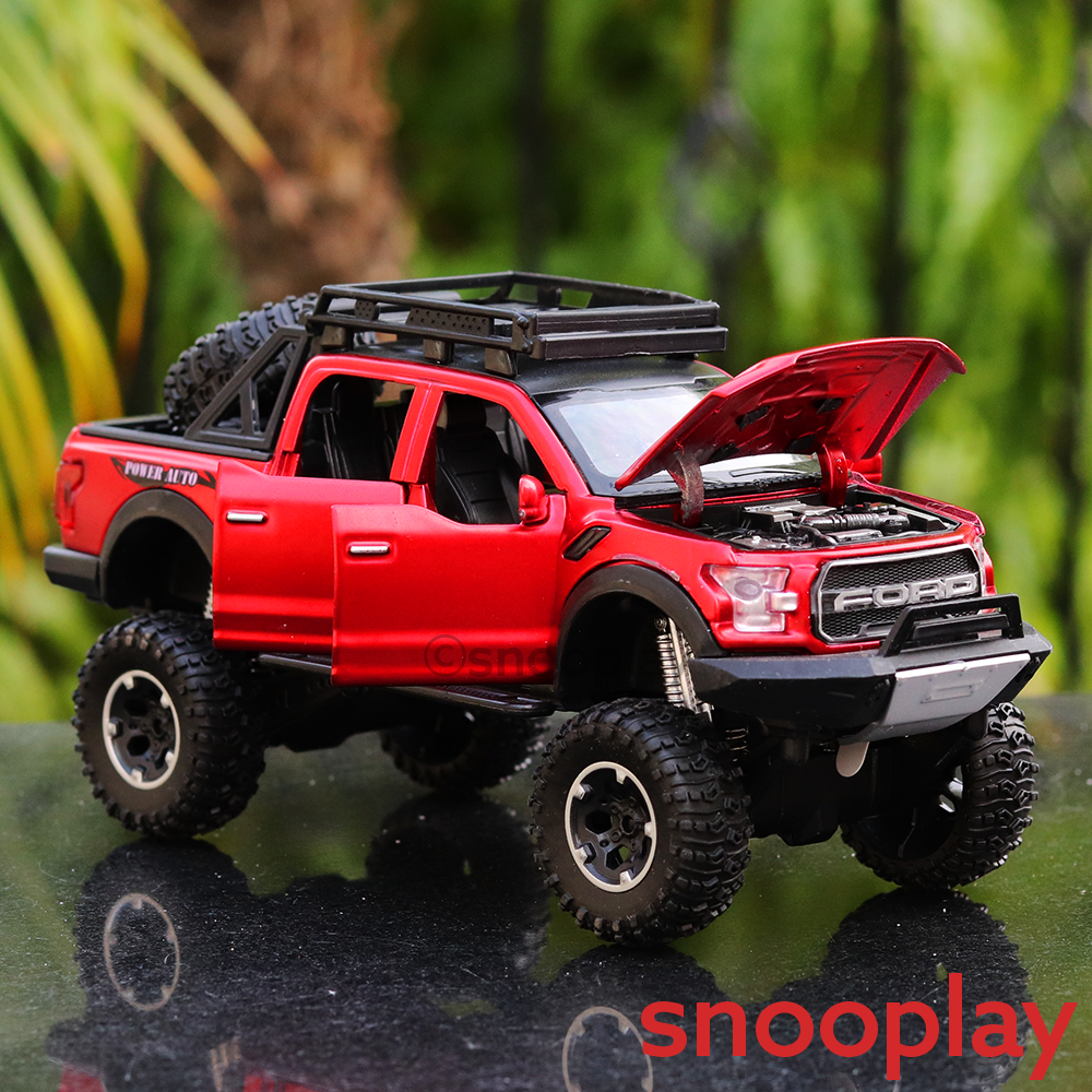 Ford Pickup Truck Diecast Car with Openable Parts, Lights and Sounds (Scale 1:32) - Assorted Colors