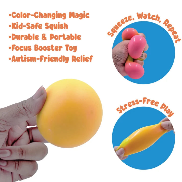 Scoobies Rollin Ball – Color-Changing Squishy Stress Relief Toy for Kids & Adults | 1 Piece