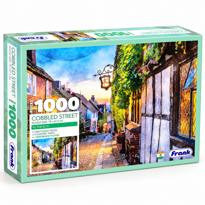 Frank 1000-Piece Cobbled Street Jigsaw Puzzle for Adults & Kids