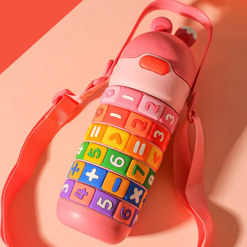 Rotate Number Educational Water Bottle (430ml)