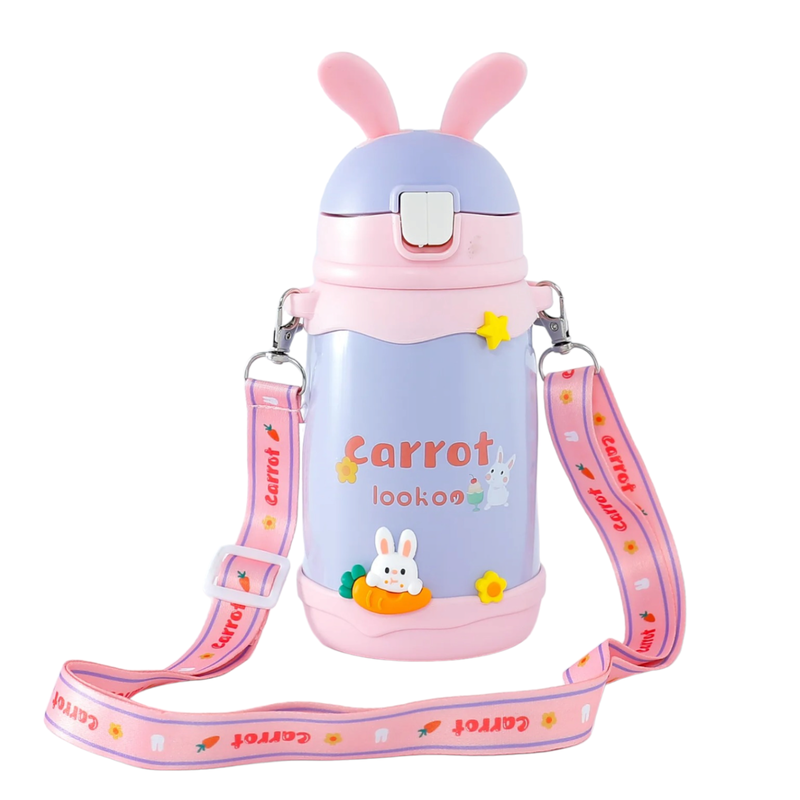 Bunny Themed Stainless Steel Water Bottle (500ml)