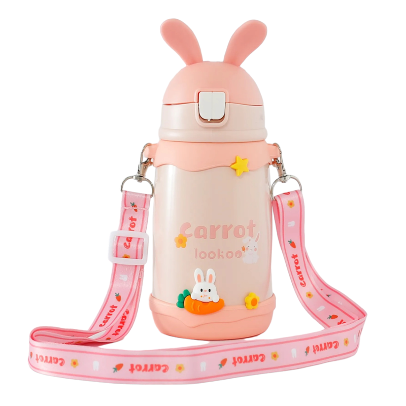 Bunny Themed Stainless Steel Water Bottle (500ml)