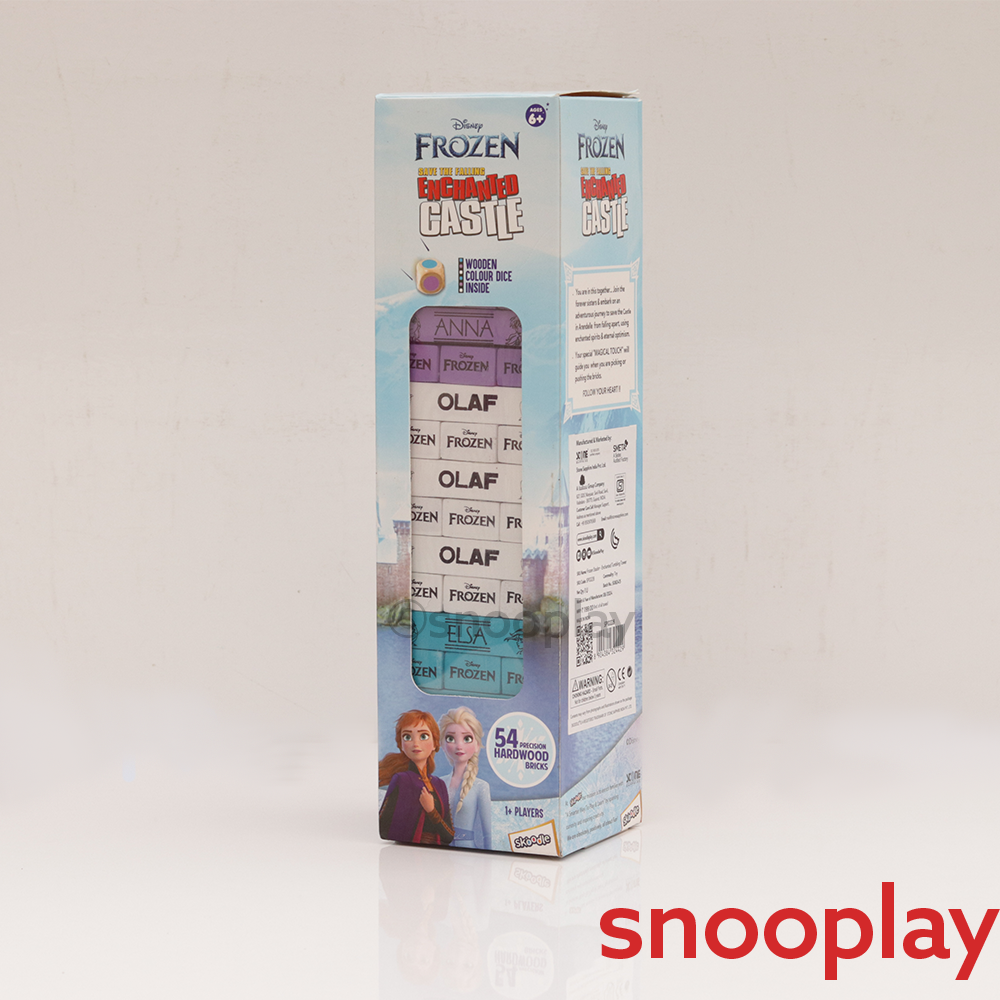 Original Frozen Enchanted Castle Wooden Stacking Game - 54 Pieces | Licensed Disney Toy  (6-10 Years)