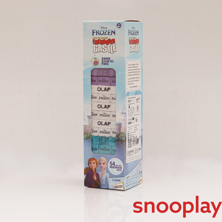 Original Frozen Enchanted Castle Wooden Stacking Game - 54 Pieces | Licensed Disney Toy  (6-10 Years)