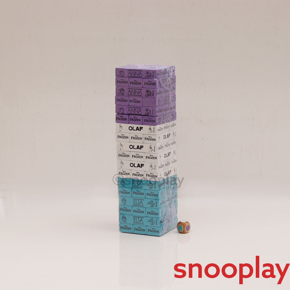 Original Frozen Enchanted Castle Wooden Stacking Game - 54 Pieces | Licensed Disney Toy  (6-10 Years)