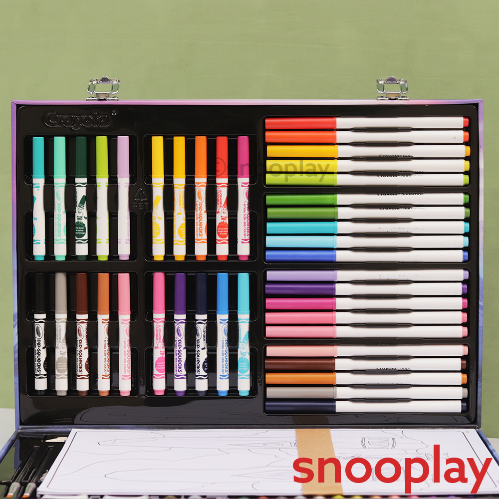 Original Frozen Art Case Colouring Kit - 125 Pieces | Licensed Disney Toy (5 Years Till Grown Ups)
