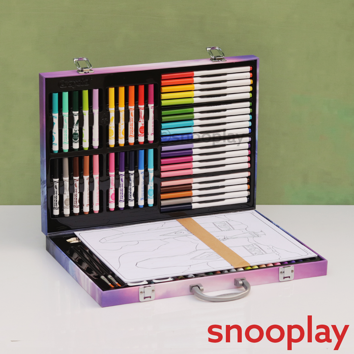 Original Frozen Art Case Colouring Kit - 125 Pieces | Licensed Disney Toy (5 Years Till Grown Ups)