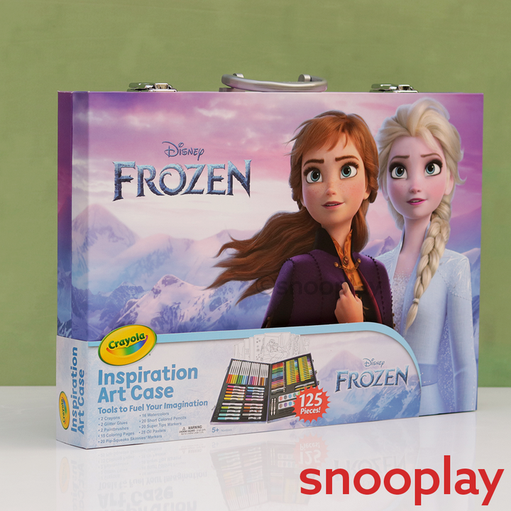 Original Frozen Art Case Colouring Kit - 125 Pieces | Licensed Disney Toy (5 Years Till Grown Ups)