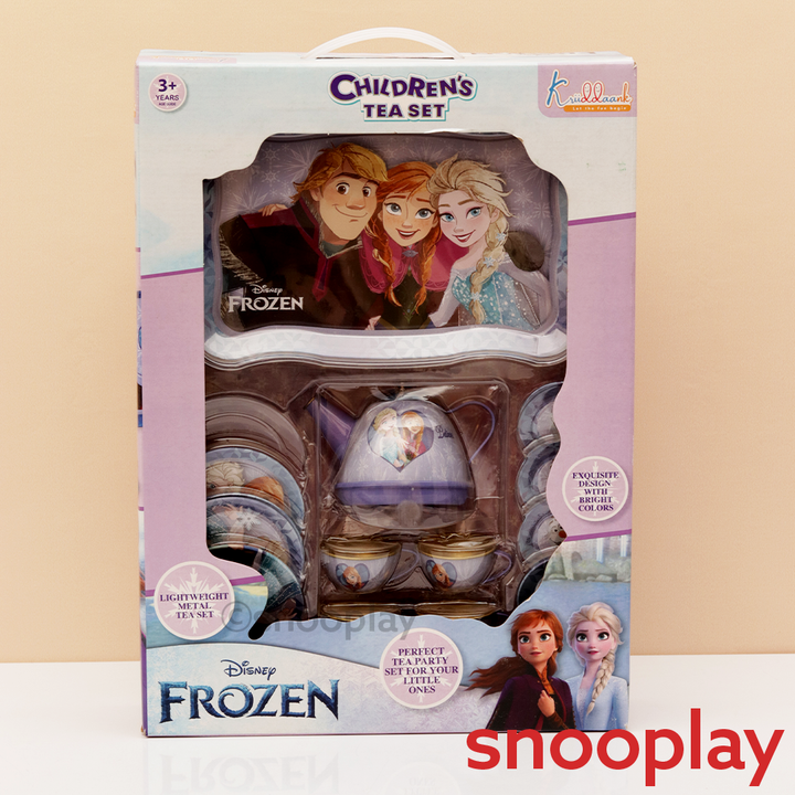 Original Frozen Lightweight Metal Tea Set - 14 Pieces | Licensed Disney Toy (3-6 Years)