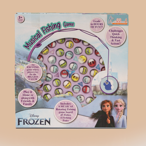 Original Frozen Musical Fishing Game with 45 Fishes & 4 Poles | Licensed Disney Toy (2-5 Years)