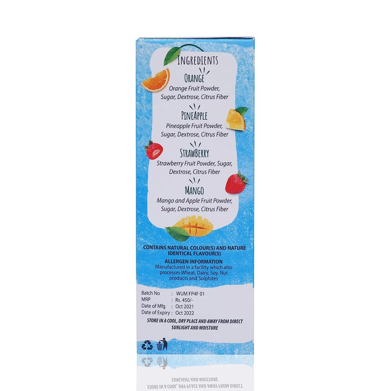 Real Fruit Power Popsicle Mix (4 Flavors - Mango, Strawberry, Pineapple, Orange)