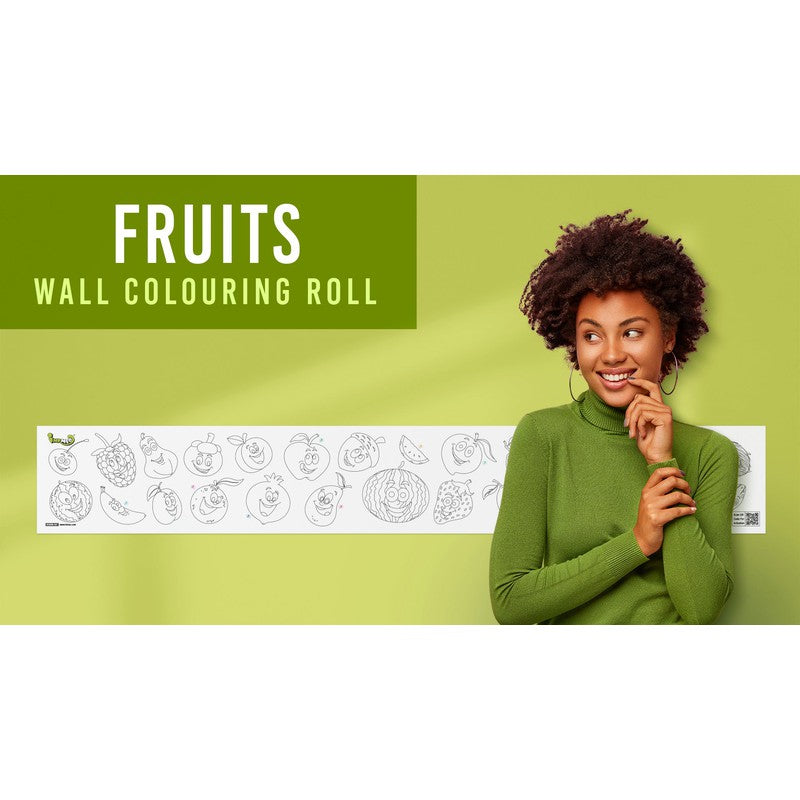 Fruits Reusable Wall Colouring Roll For Kids (6 Inch)