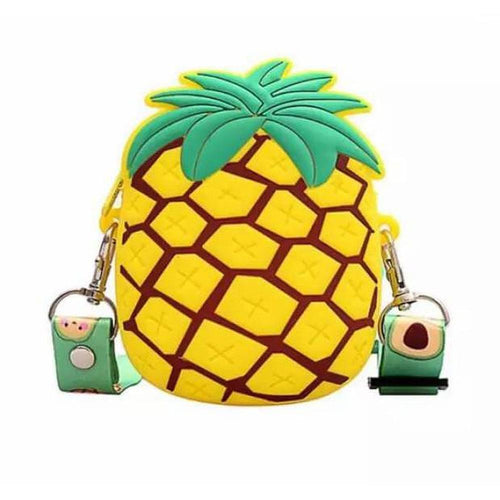 Fruity Silicone Sling Bag with Detachable Strap - Pineapple