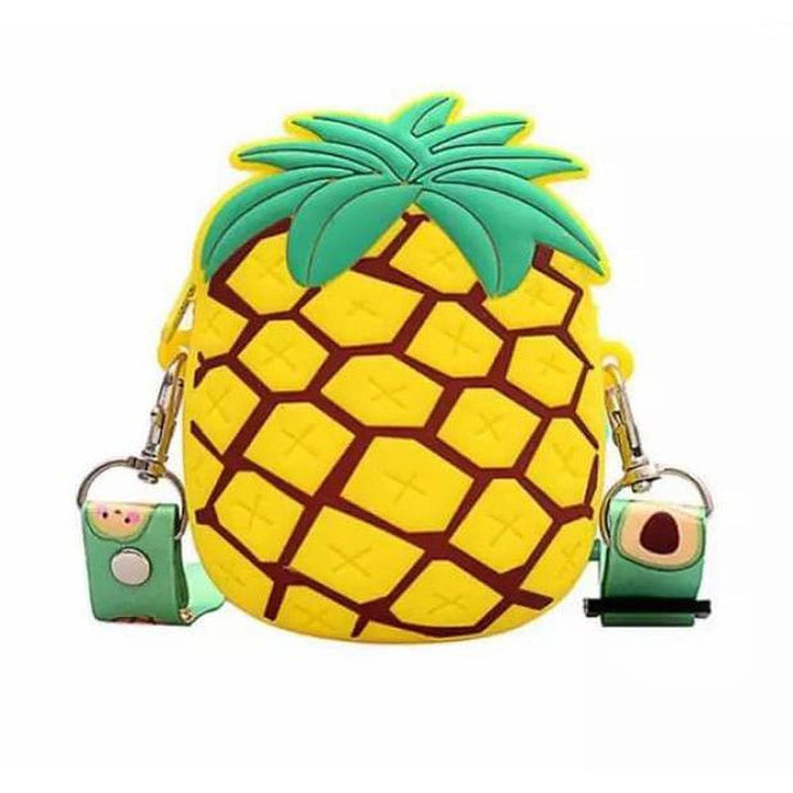 Fruity Silicone Sling Bag with Detachable Strap - Pineapple