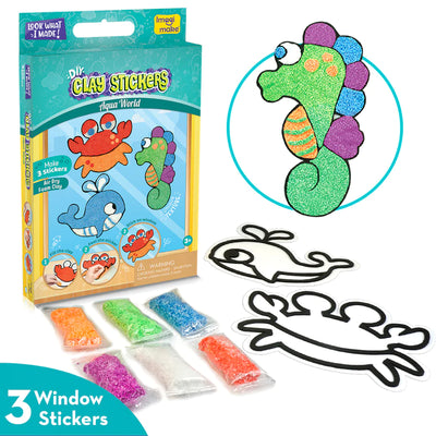 Clay Stickers - Aqua World (DIY Craft Kit)