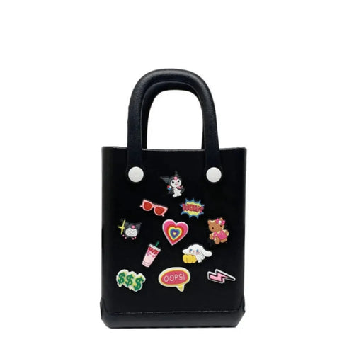 Kawaii Style EVA Handbag with 11 Colorful Charms (5-12 Years) | Assorted Charm Designs
