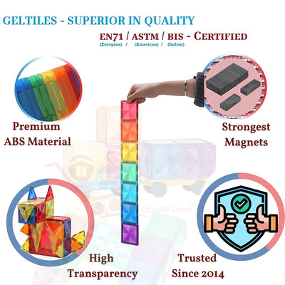 Geltiles Set (64 Pcs) Magnetic Tiles