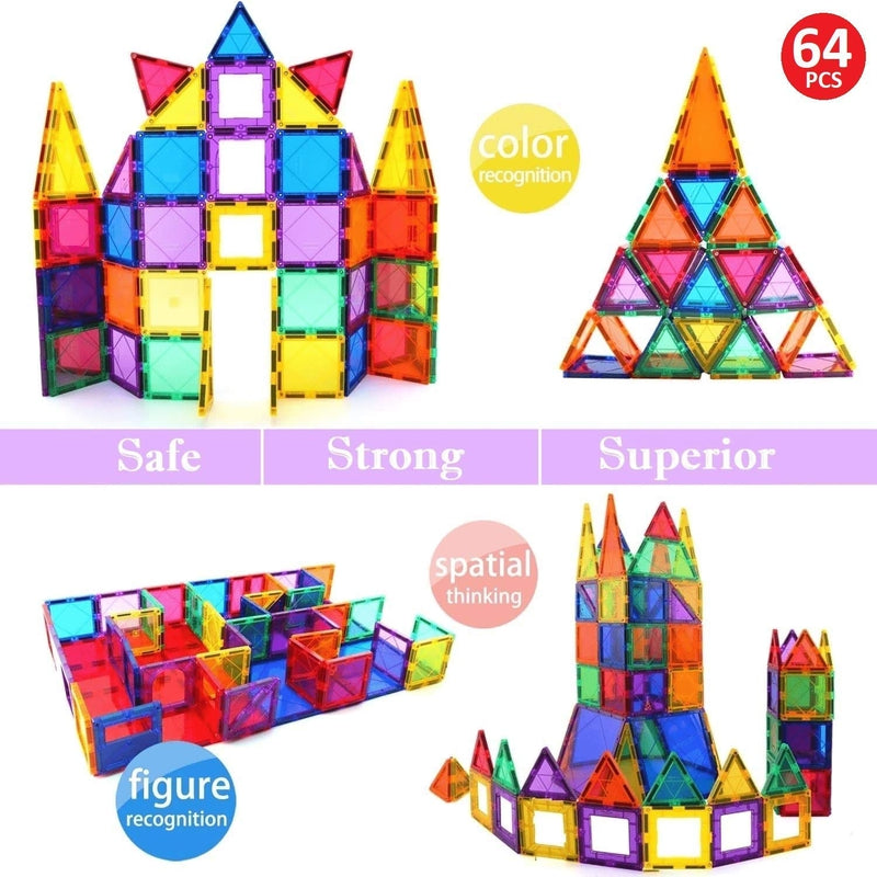 Geltiles Set (64 Pcs) Magnetic Tiles