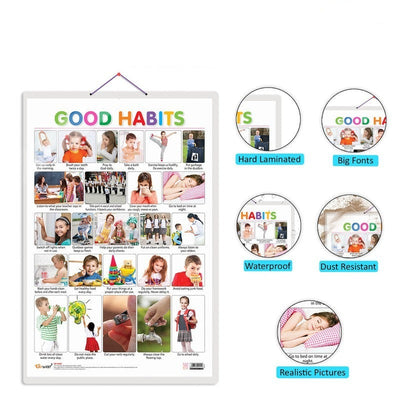 Good habits and Daily Routine Early Learning Educational Charts (Set of 2)