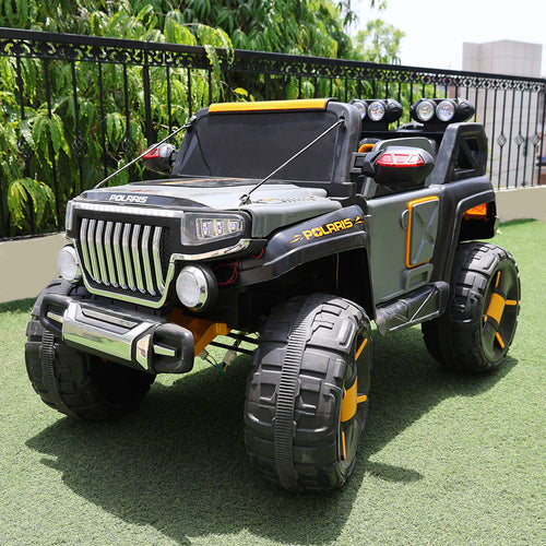 Don't Cry Toys Parental & Self Control | Battery Polrris Ride-On Jeep | Honk, Music, Light, Bluetooth Connectivity (1.5-8 Years)