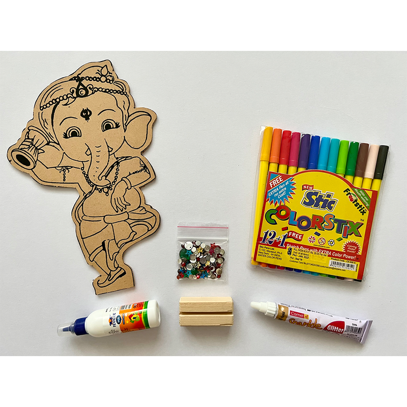 DIY Colouring Wooden Bal Ganesha Activity Box