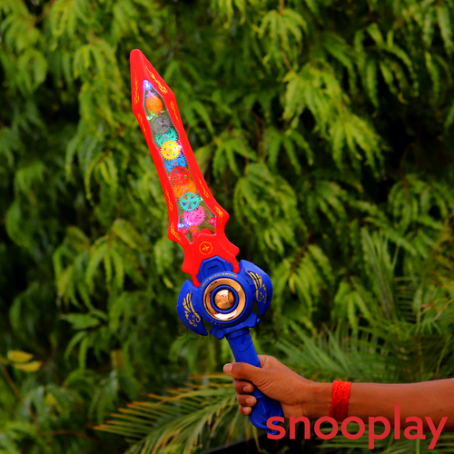 Gear Sword Vibration Transparent Toy with Colourful Lights & Sounds (3-5 Years)