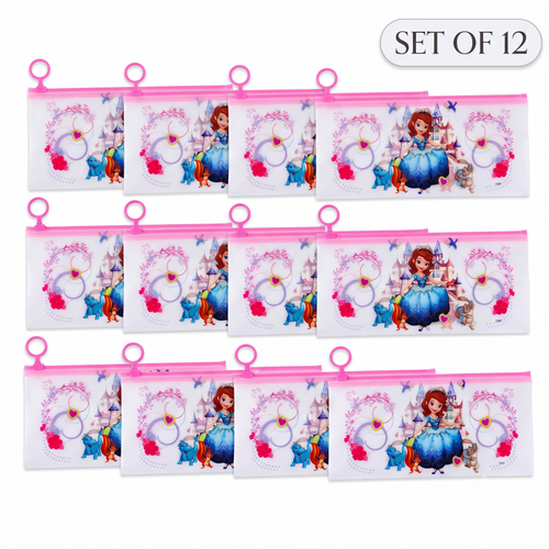 Set of 12 Princess-Themed Stationery Pouches | Kanya Pujan Gift