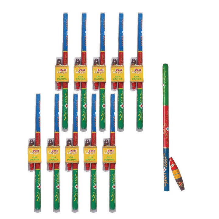 Gilli Danda | The Stick and Peg Game | Traditional Indian Kitti Pul (Set of 10)