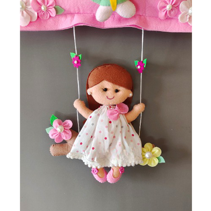 Personalized Girl on swing (Polka dot dress) - Wall Decor (COD Not Available)