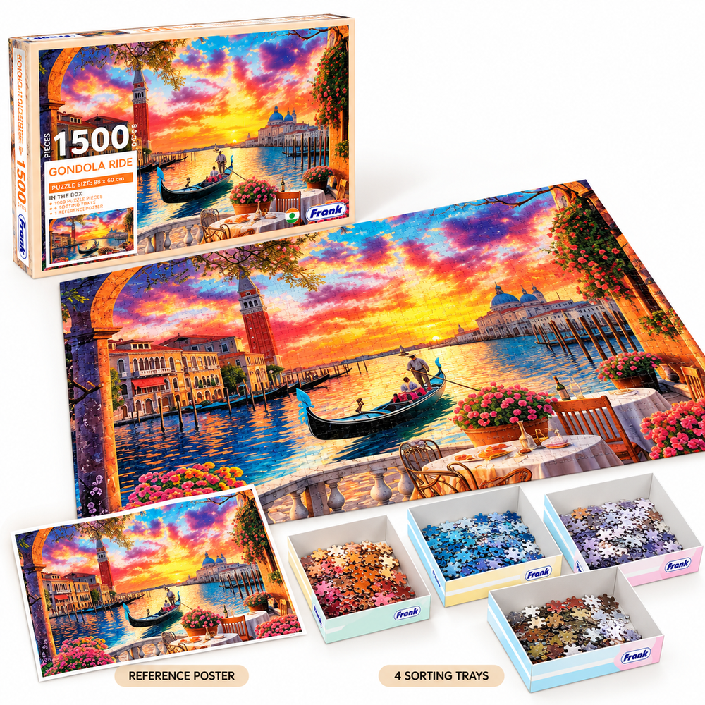 Frank 1500-Piece Gondola Ride Jigsaw Puzzle for Adults & Kids