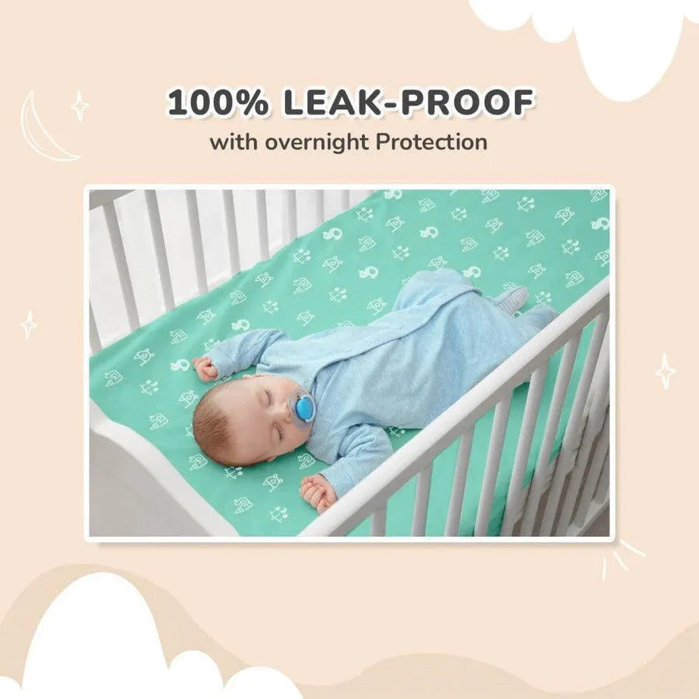 R for Rabbit Dry Nap Pee Premium Baby Protector Dry Sheet (Large)– Pack of 2 | Super Absorbent & 100% Leakproof | Soft & Machine Washable