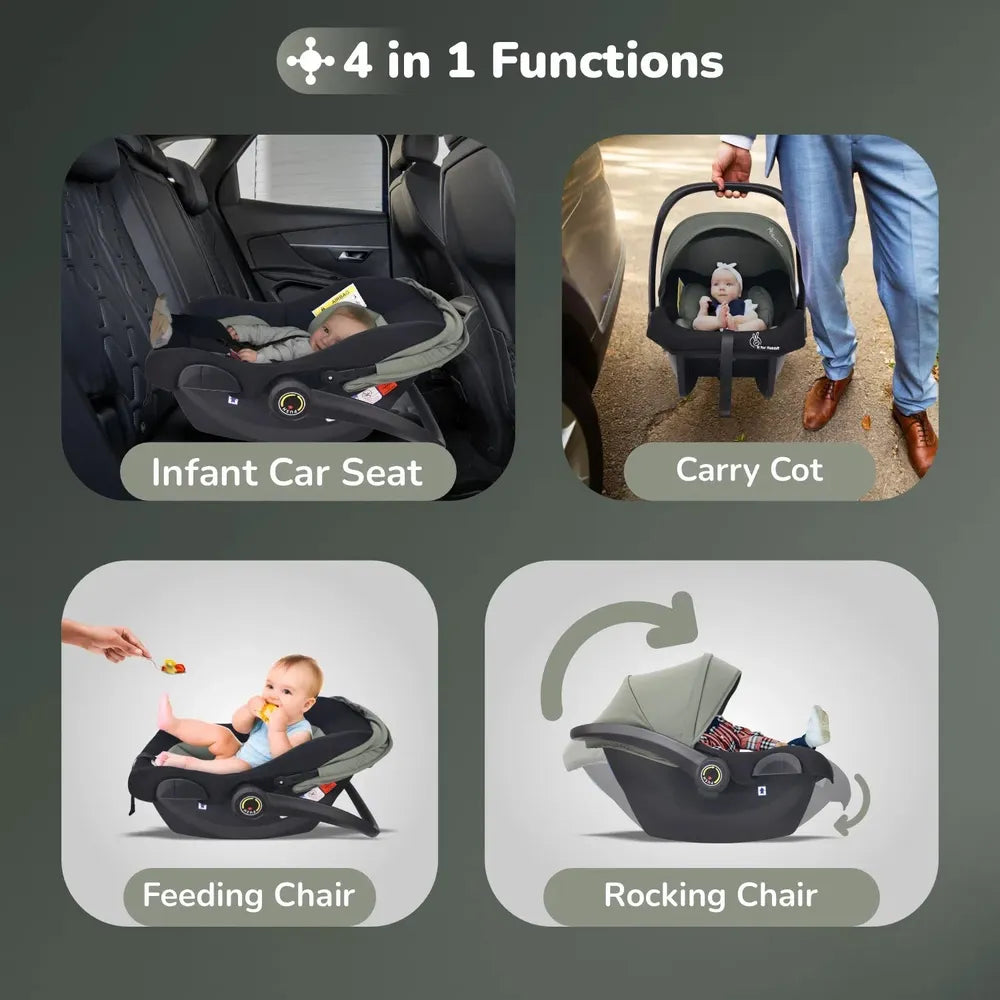 R for Rabbit 4 in 1 Multipurpose Baby Carry Cot with 3-Point Safety Harness | Picaboo NXG