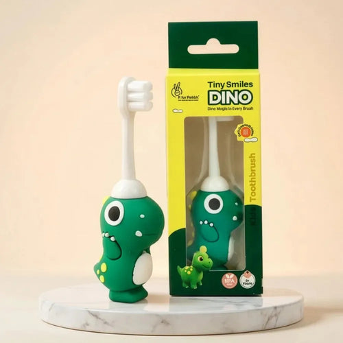 R for Rabbit BPA Free Ultra Soft Toothbrush - Green Dino
