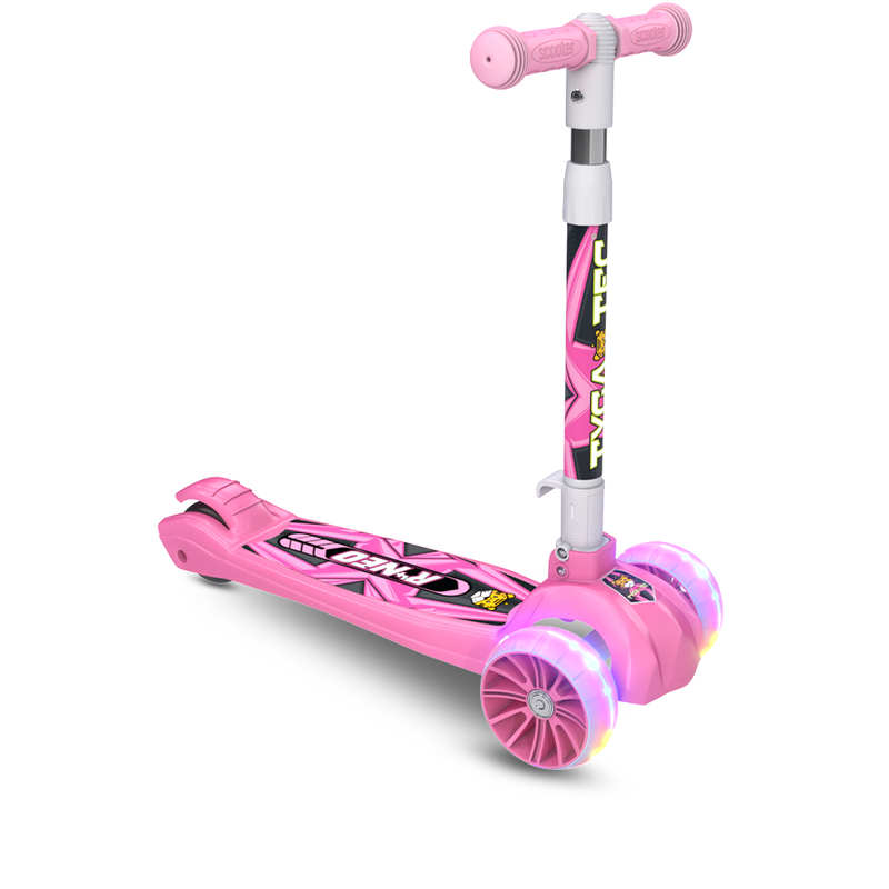 Tygatec 3 Wheel Scooter for Kids with LED Flashing Wheel with 3 Height Adjustments Handles - COD Not Available