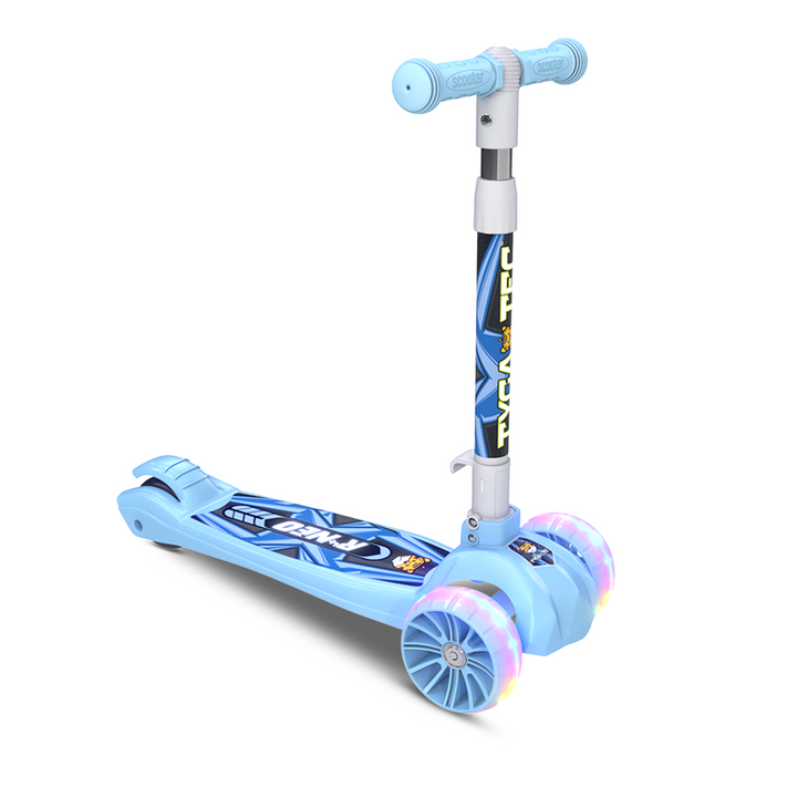 Tygatec 3 Wheel Scooter for Kids with LED Flashing Wheel with 3 Height Adjustments Handles - COD Not Available