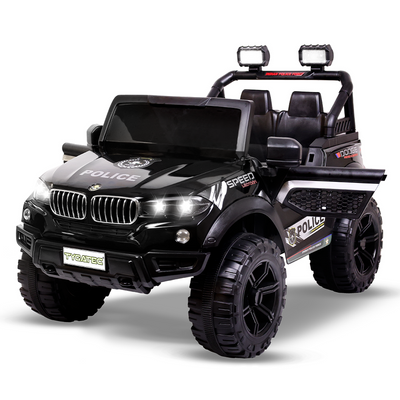 Tygatec Ride-On Battery Operated Electric Car For Kids SPARKY POLICE JEEP (BLACK) - COD Not Available