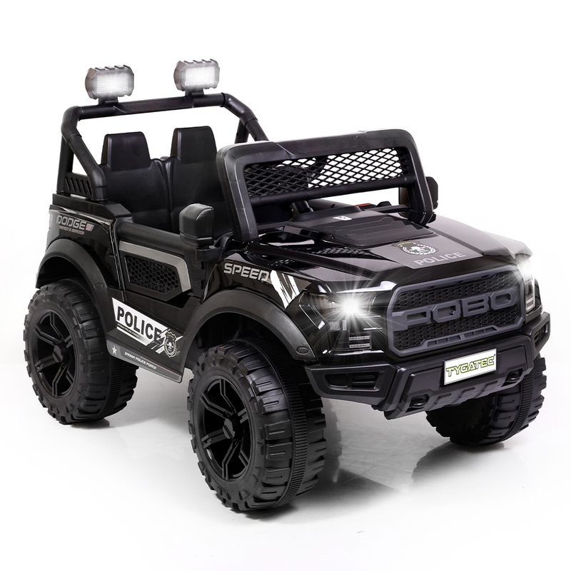 Tygatec Ride-On Electric Car For Kids Ground Force EXPLORER POLICE JEEP (BLACK) - COD Not Available