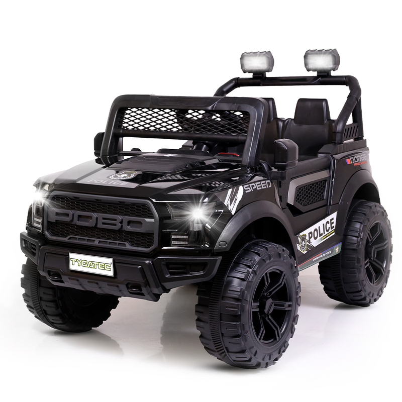 Tygatec Ride-On Electric Car For Kids Ground Force EXPLORER POLICE JEEP (BLACK) - COD Not Available