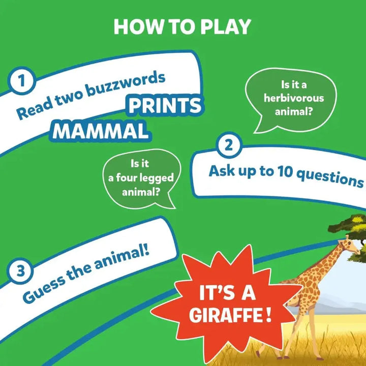 Skillmatics Guess in 10 Card Game - Animal Kingdom
