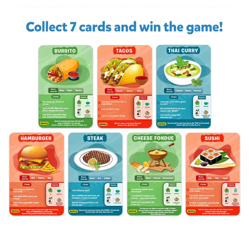 Skillmatics Guess in 10 Card Game - Foods Around The World