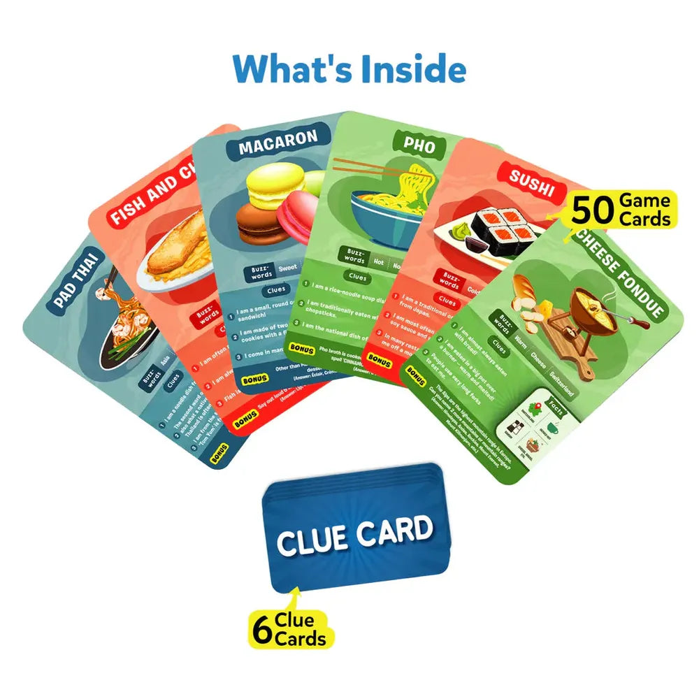 Skillmatics Guess in 10 Card Game - Foods Around The World