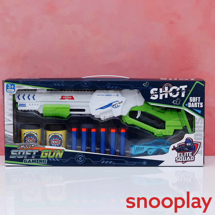 Elite Squad Gaming Blaster Toy | 6 Soft Darts, Safety Goggles & Target Can (8-12 Years)