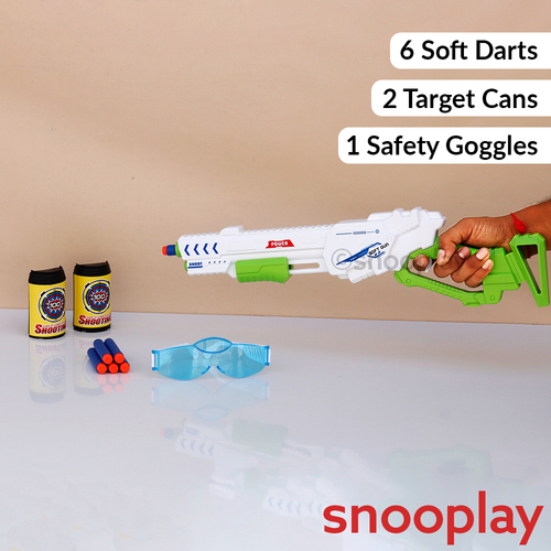 Elite Squad Gaming Blaster Toy | 6 Soft Darts, Safety Goggles & Target Can (8-12 Years)