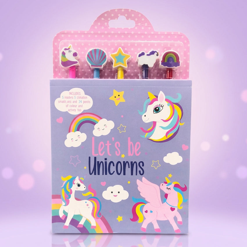 Gurliez Let's Be Unicorns Art & Craft Activity Set with Coloring Book for Kids