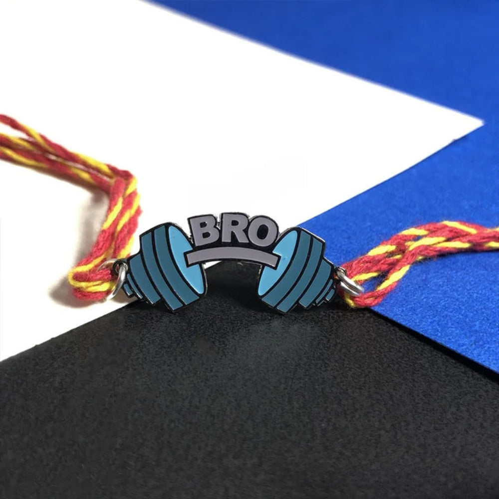 Bro Power Rakhi – Dumbbell Edition for the Gym Bro