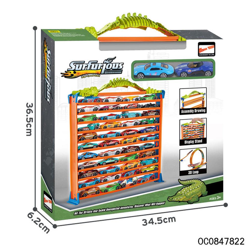 Surfurious 360° Rotation Ejection Slot Track Set with Alloy Cars | High Speed Orbit